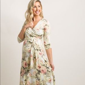 Pinkblush Ivory Floral Maternity Dress